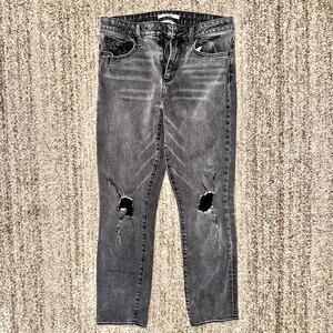 Sam Edelman Women's The Stiletto Straight High Rise Straight Jeans Black 29